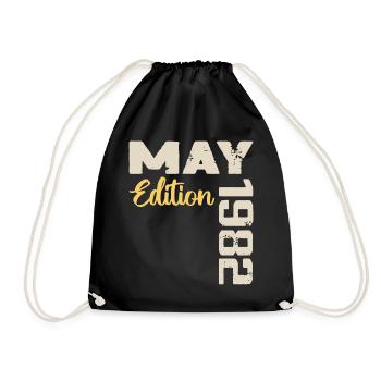 Mai 1982 Anniversaire Mai 1982 Cadeau Mai 1982 Mai - Sac de sport léger - noir - Devant