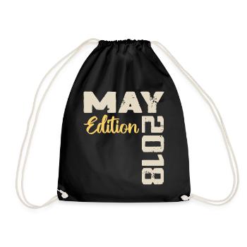 Mai 2018 Anniversaire Mai 2018 Cadeau Mai 2018 Mai - Sac de sport léger - noir - Devant