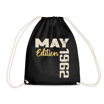 Mai 1962 Anniversaire Mai 1962 Cadeau Mai 1962 Mai - Sac de sport léger - noir - Devant