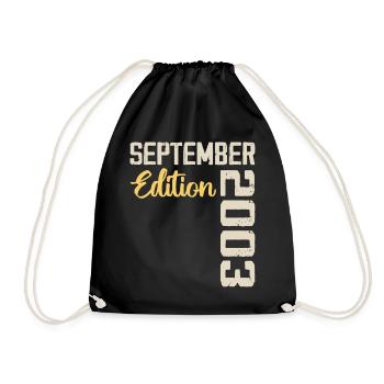 September 2003 - 21st Anniversary September 2003 - Drawstring Bag - black - Front