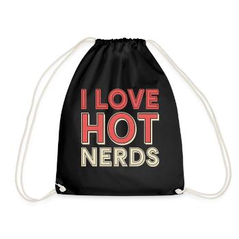 I Love Hot Nerds 20 - Turnbeutel - Schwarz - Vorne