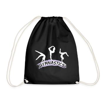 Gymnastics, gymnasts - Drawstring Bag - black - Front
