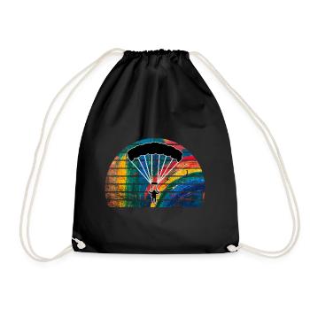 parachute - Drawstring Bag - black - Front