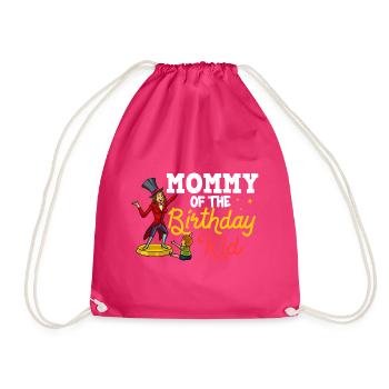 Circus Birthday Party Mama Theme Ringmaster - Drawstring Bag - fuchsia - Front