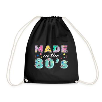 Made In The 80s Retro Carnival 80s Theme Party - Drawstring Bag - black - Front
