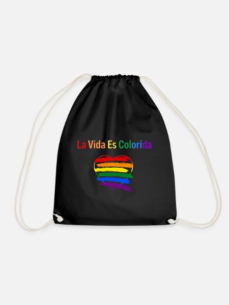 La Vida es colorida - Turnbeutel - Schwarz