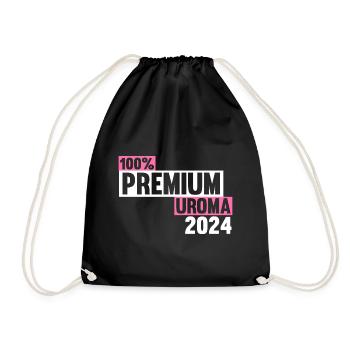 Urgroßmutter 2024 Uroma - Turnbeutel - Schwarz - Vorne