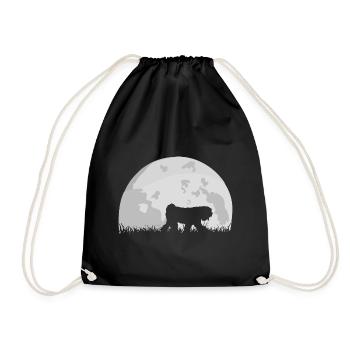 Tibet Terrier Vollmond - Turnbeutel - Schwarz - Vorne
