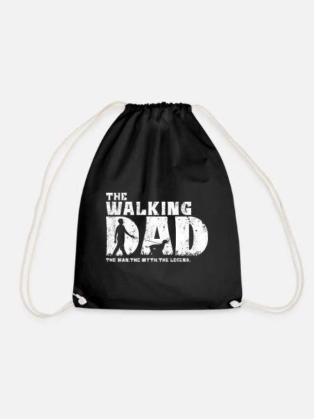 Weimaraner Hund Papa The Walking Dad - Turnbeutel - Schwarz