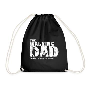 Jack Russell Terrier Walking Dad Papa Vintage - Sac de sport léger - noir - Devant