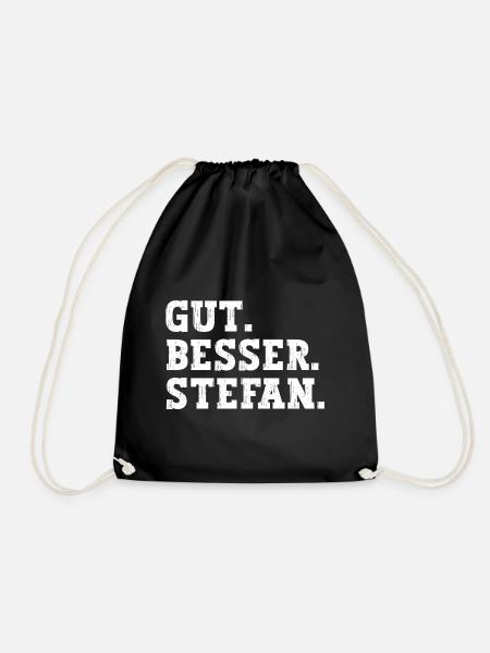 Gut Besser Stefan Lustiger Spruch Name Stefan - Turnbeutel - Schwarz