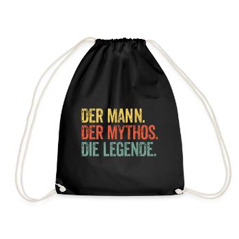 Mann Mythos Legende - Turnbeutel - Schwarz - Vorne