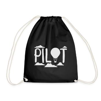 Montgolfière vole montgolfière - Sac de sport léger - noir - Devant