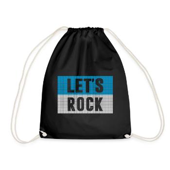 Rock and Roll Music Rock - Drawstring Bag - black - Front