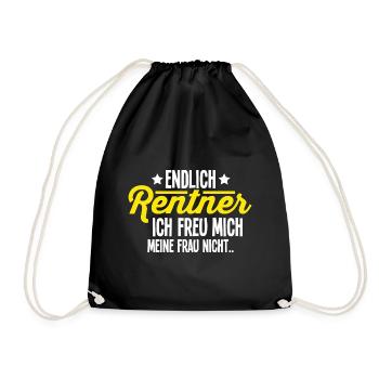 Rentner - Turnbeutel - Schwarz - Vorne