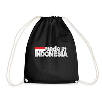 Indonesia - Drawstring Bag - black - Front