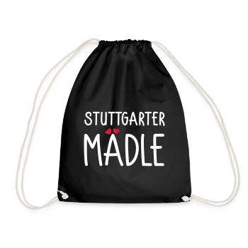 Stuttgarter Mädle - Turnbeutel - Schwarz - Vorne