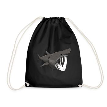 Requin pèlerin - Sac de sport léger - noir - Devant