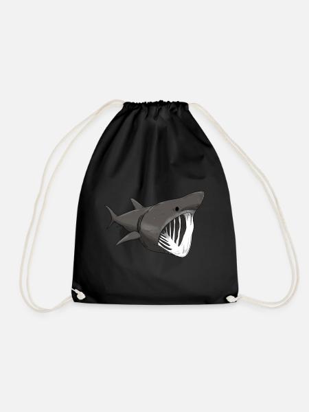 Basking shark - Drawstring Bag - black