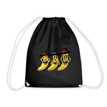 Bananen Gefühle Emotion Banane Obst Frucht - Turnbeutel - Schwarz - Vorne