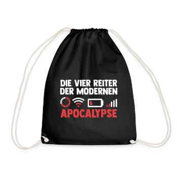 Die vier Reiter der modernen Apocalypse - Turnbeutel - Schwarz - Vorne