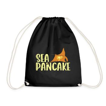 Mantarochen Seepfannkuchen Mantarochen Liebhaber - Turnbeutel - Schwarz - Vorne