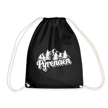 Pyrenäen - Wald und Berge Wandern Erholung - Turnbeutel - Schwarz - Vorne