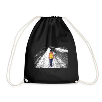 Fille seule - Sac de sport léger - noir - Devant