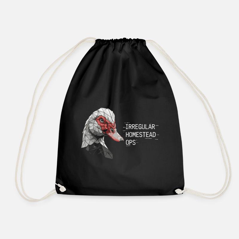 Irregular Homestead Ops - Drawstring Bag - black