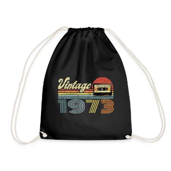 Vintage Since 1973 - Cadeau pour le 48e anniversaire - Sac de sport léger - noir - Devant