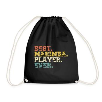 Marimba Player für Dad Papa Vater Sprüche Lustige - Turnbeutel - Schwarz - Vorne