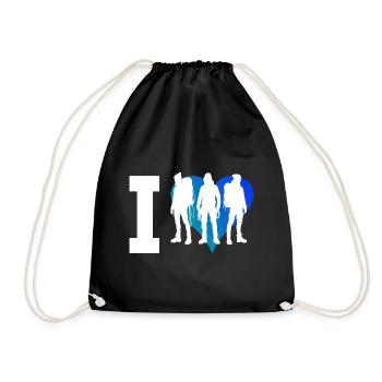 Women Climbers Climbing Climbing Bouldering - Drawstring Bag - black - Front