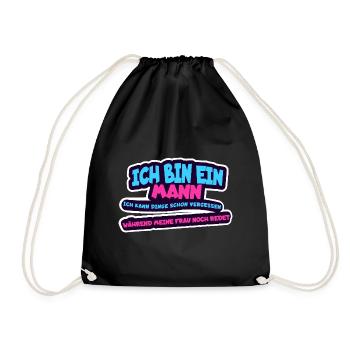 Je suis un homme, je peux oublier des choses... - Sac de sport léger - noir - Devant