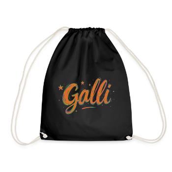 Halli & Galli Partnerlook Party outfit - Galli - Turnbeutel - Schwarz - Vorne