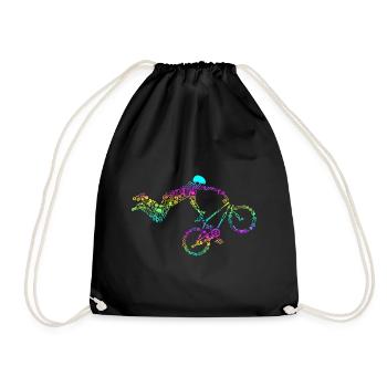 BMX - Drawstring Bag - black - Front