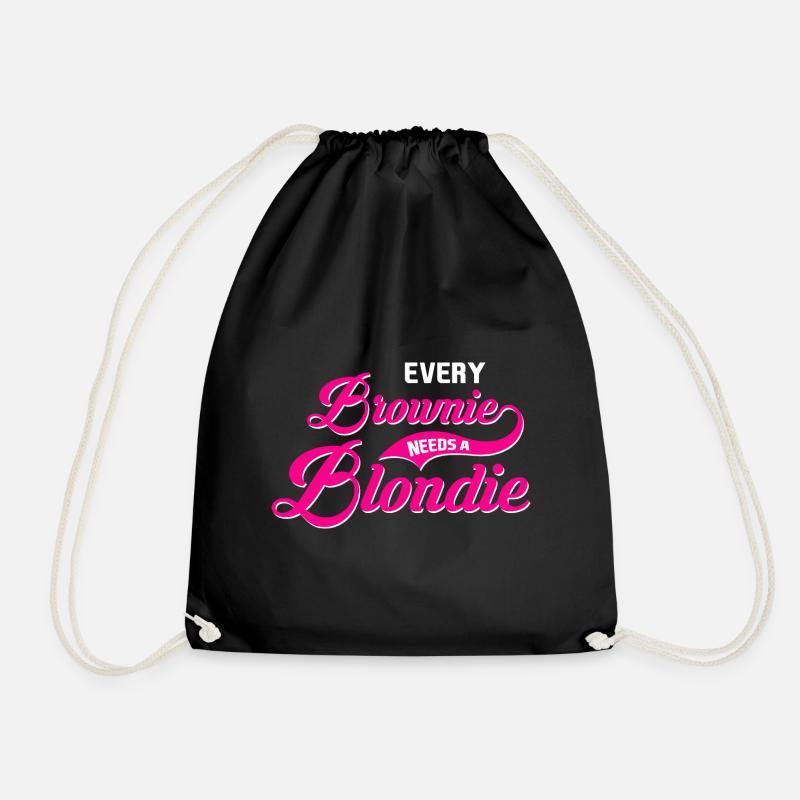 Every Brownie Needs A Blondie - Turnbeutel - Schwarz
