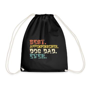 Affenpinscher Papa Maître Chien Papa Papa Papa Vintage - Sac de sport léger - noir - Devant