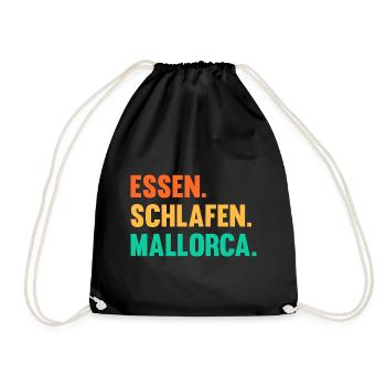 Party Urlaub Mallorca - Turnbeutel - Schwarz - Vorne