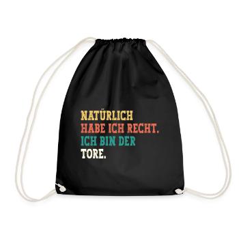 Tore Lustiger Spruch Vorname Name Tore - Turnbeutel - Schwarz - Vorne