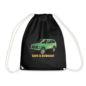 Conduisez un véhicule tout-terrain russe Lada Niva 4x4 Off-Road - Sac de sport léger - noir - Devant