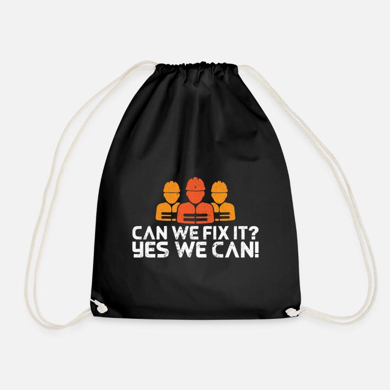 Bauarbeiter Geschenke I Konstruktionsarbeiter tshirt - Turnbeutel - Schwarz