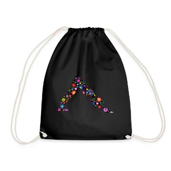 Yoga Meditation Flower Girl Yogini Yoga - Turnbeutel - Schwarz - Vorne