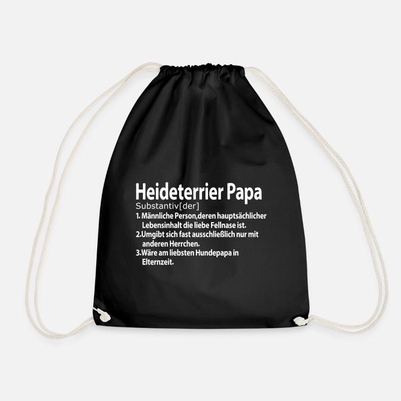 Heideterrier Papa Definition - Turnbeutel - Schwarz