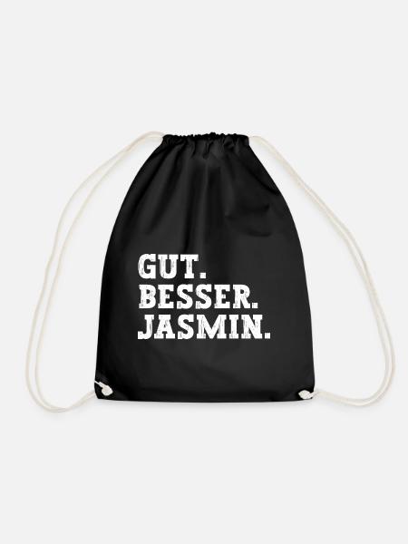 Gut Besser Jasmin Lustiger Spruch Name Jasmin - Turnbeutel - Schwarz