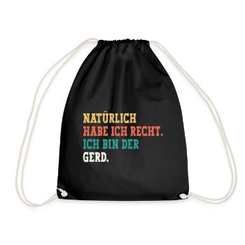 Gerd Lustiger Spruch Vorname Name Gerd - Turnbeutel - Schwarz - Vorne