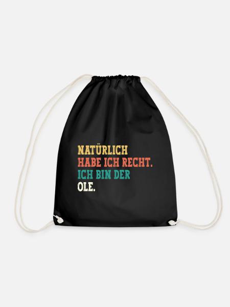Ole Lustiger Spruch Vorname Name Ole - Turnbeutel - Schwarz