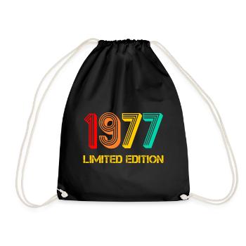 Né en 1977 Né en 1977 Cadeau Anniversaire - Sac de sport léger - noir - Devant