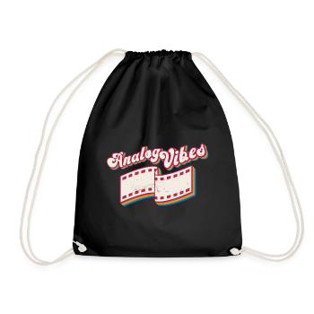 Retro Photographer Vintage Analog Vibes - Turnbeutel - Schwarz - Vorne