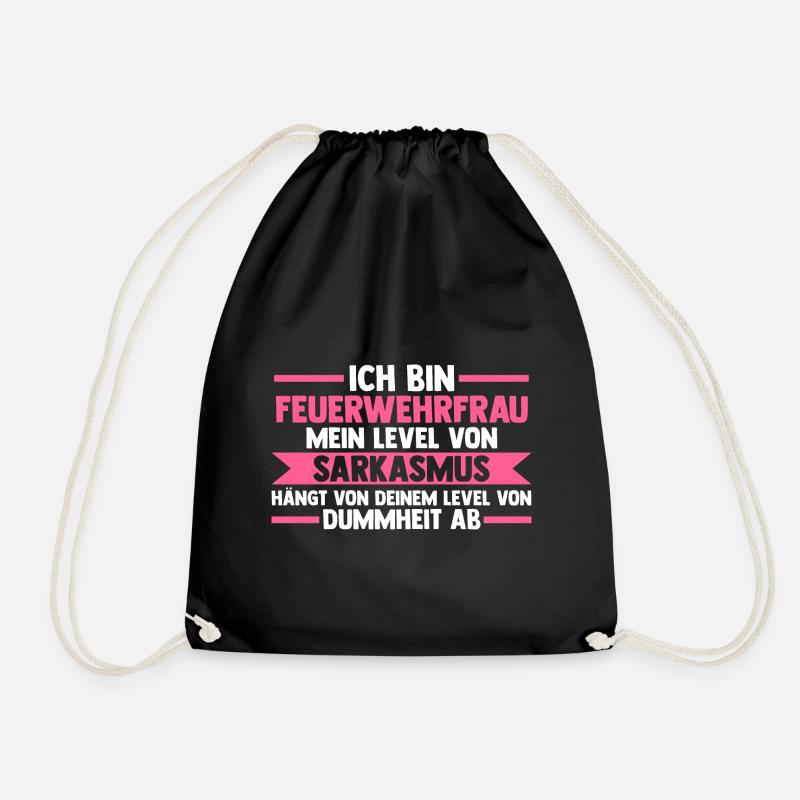 Feuerwehr Feuerwehrfrau - Turnbeutel - Schwarz