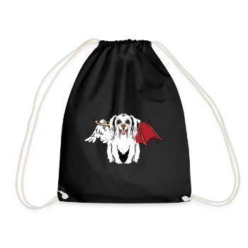 Hells, Dog, Angel, Devil, Dogs, Dog, Heavenly - Drawstring Bag - black - Front